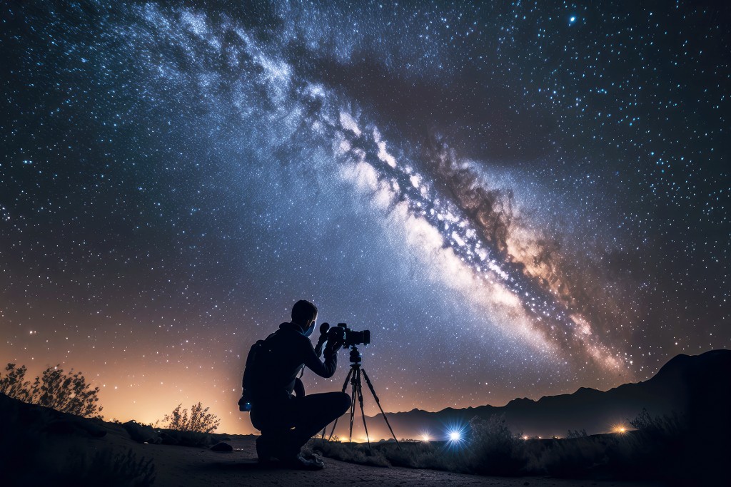 fotografo-che-scatta-fotografie-della-via-lattea-nella-notte-delle-stelle